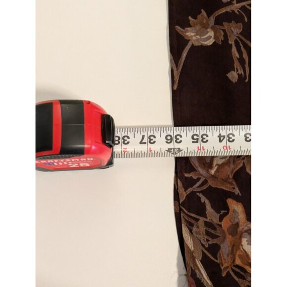 Vintage 90s Laura Ashley Burgundy Floral Faux-Wrap Maxi Skirt 12 - Picture 7 of 9